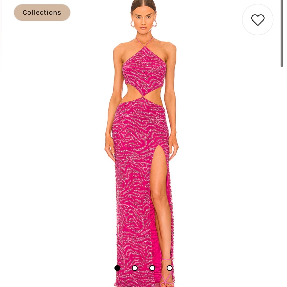 ❤️‍🔥RETROFETE Hendrix Dress in Fuchsia Rose Tiger Stripe